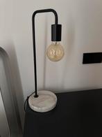 2 Lampen met marmeren voet - Zo goed als nieuw, Huis en Inrichting, Lampen | Tafellampen, Ophalen, Zo goed als nieuw, Metaal, Minder dan 50 cm