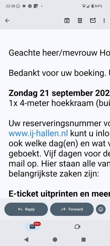 Ijhallen markt Amsterdam 21 september buiten hoekkraam beschikbaar voor biedingen