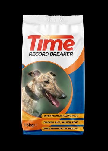 Time Record Breaker honden voer beschikbaar voor biedingen