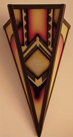 2 Art deco glazen wand lampen, Ophalen of Verzenden