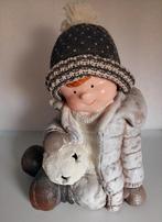 Mooi keramiek winterbeeld van 30 cm, als nieuw, Diversen, Kerst, Ophalen, Zo goed als nieuw