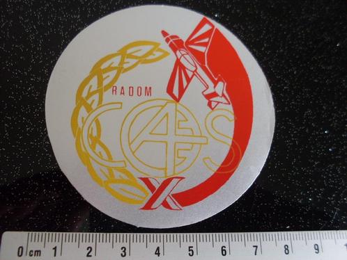 folie sticker radom coas X logo leger army airplane polen, Verzamelen, Stickers, Zo goed als nieuw, Bedrijf of Vereniging, Verzenden