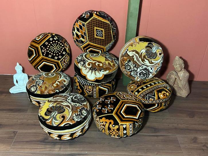 Vloerkussens / Meditatie Poef / Incl verzenden, Huis en Inrichting, Woonaccessoires | Kussens, Nieuw, Bruin, Rond, Ophalen of Verzenden