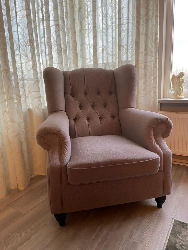 Lichtgrijze stiel, Huis en Inrichting, Fauteuils, Ophalen, Zo goed als nieuw, 75 tot 100 cm, 50 tot 75 cm