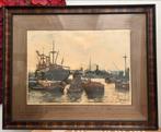 Litho Rijnhaven Jan Sirks, Antiek en Kunst, Kunst | Schilderijen | Klassiek, Ophalen of Verzenden