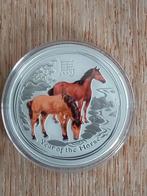 2 Oz 999 zilver Lunar Horse 2014 / Coloured, Verzenden, Setje, Zilver