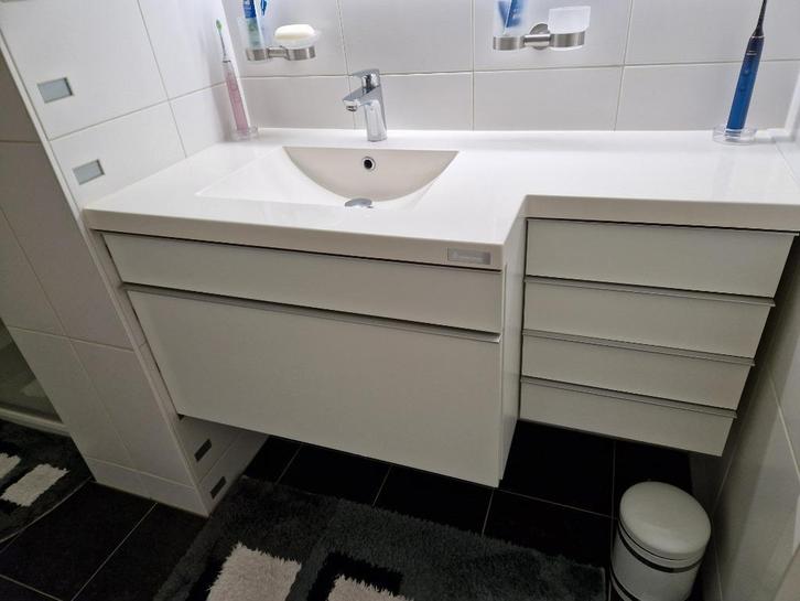 Dettremerie badkamermeubel, Huis en Inrichting, Badkamer | Badkamermeubels, Gebruikt, Wastafelkast, Minder dan 100 cm, 100 tot 150 cm