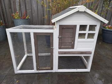 Kippenhok konijnen kwartels kuikens binnenhok ren zitstok beschikbaar voor biedingen