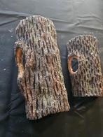 Kunsthars boomstammen 28cm en 22cm - Zo goed als nieuw, Dieren en Toebehoren, Knaagdieren en Konijnen | Toebehoren, Ophalen of Verzenden