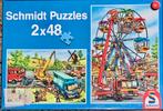 Schmidt Puzzles 2 x 48 stukjes, Ophalen of Verzenden, Minder dan 500 stukjes, Zo goed als nieuw