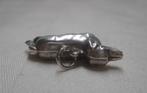 Zilveren vintage bedel hond teckel nr.1273, Overige merken, Verzenden, Zo goed als nieuw, 1 bedel