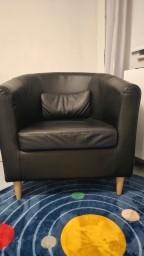 Drie zwarte IKEA Tullsta fauteuils – goede staat, Kunststof, Gebruikt, 75 tot 100 cm, Ophalen of Verzenden