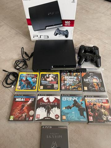 Playstation 3 met spellen en controller. beschikbaar voor biedingen