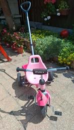 Prachtige roze puky driewieler, lilifee, met duwstang., Ophalen, Zo goed als nieuw, Duwstang