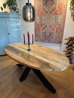 Ovale eettafel mangohout 100x190, Huis en Inrichting, Tafels | Eettafels, Ophalen, Gebruikt, 50 tot 100 cm, 150 tot 200 cm