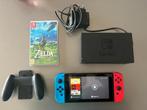 Nintendo Switch + The Legend of Zelda – Perfecte staat, Spelcomputers en Games, Spelcomputers | Nintendo Switch, Ophalen, Gebruikt