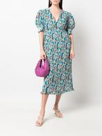 Ganni pleated floral midi dress nieuw, Kleding | Dames, Ophalen of Verzenden, Nieuw, Maat 38/40 (M), Onder de knie