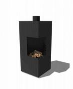 Cortenstaal gecoat tuinhaard Arvid 50x50x100cm op=op, Ophalen, Nieuw