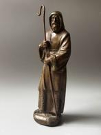 Bronzen beeldje van een heilige of een monnik., Antiek en Kunst, Ophalen of Verzenden