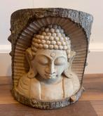 Handgemaakte houten boeddha uit stam - klein +/- 15cm, Ophalen of Verzenden