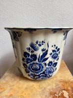 Bloempot Delfts Blauw 20x25 cm vintage, Rond, Ophalen of Verzenden, Zo goed als nieuw, Aardewerk