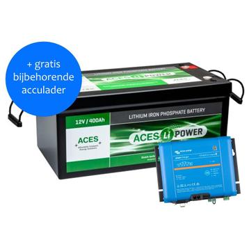 Accu Pakket Lithium 12V 400Ah + Acculader beschikbaar voor biedingen