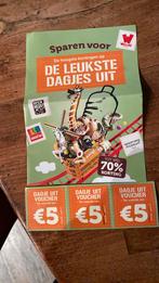 5 vouchers /spaarzegels dagje uit COOP, Hobby en Vrije tijd, Spaarzegeltjes, Ophalen of Verzenden