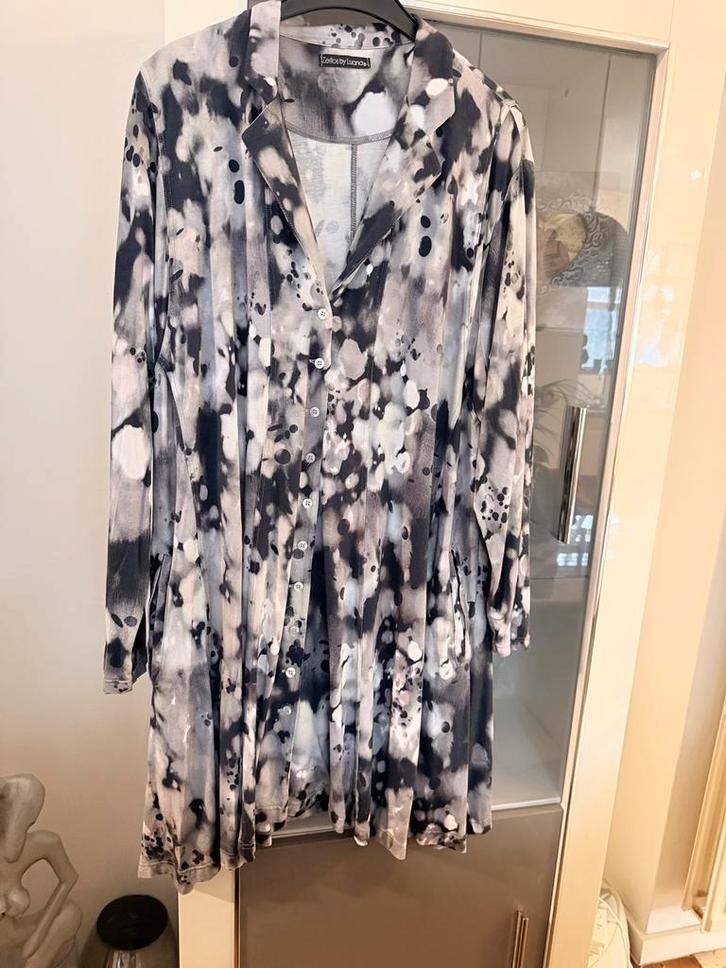 Exclusief Luana Zeitlos Tuniek/Jurk Maat 50 viscose, Kleding | Dames, Grote Maten, Zo goed als nieuw, Jurk, Grijs, Ophalen of Verzenden