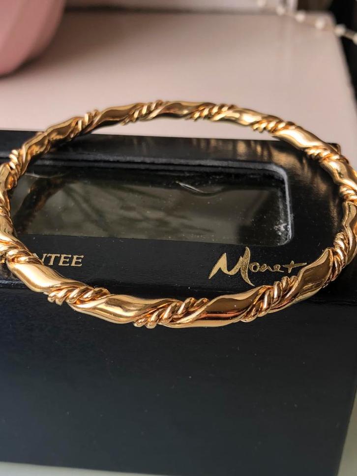 Armband Monet Slavenarmband Rope Goud Verguld 18 KRT, Sieraden, Tassen en Uiterlijk, Armbanden, Zo goed als nieuw, Goud, Ophalen of Verzenden