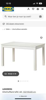Ikea Laneberg Uitschuifbare Eettafel - Zo Goed Als Nieuw, Huis en Inrichting, Ophalen, Kunststof, 100 tot 150 cm, Zo goed als nieuw