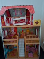 Houten Poppenhuis met Meubels, Ophalen of Verzenden, Gebruikt, Poppenhuis