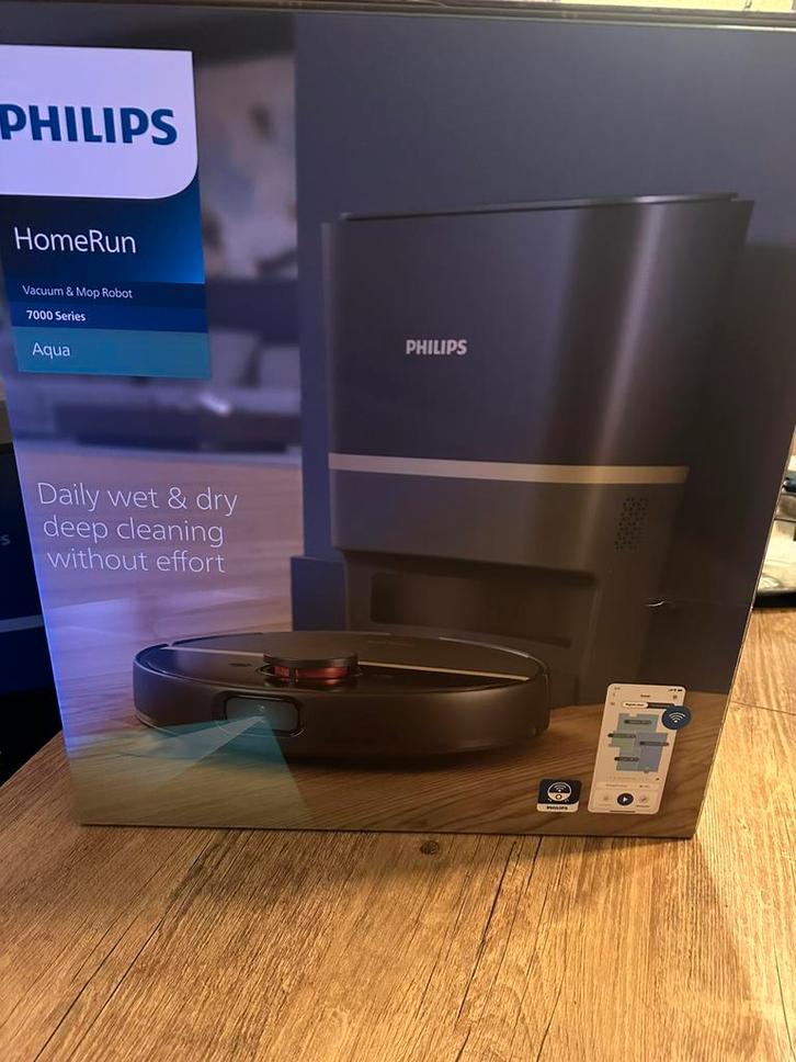 HomeRun 7000 Series Aqua met dweil, Witgoed en Apparatuur, Stofzuigers, Zo goed als nieuw, Robotstofzuiger, Stofzak, Ophalen of Verzenden