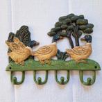 Landelijk wandkapstok met 4 haken, gietijzer, Ophalen of Verzenden