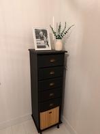 Zwarte opbergkast, Huis en Inrichting, Kasten | Dressoirs, Ophalen, Overige materialen, Gebruikt, 50 tot 100 cm