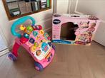 vTech 2 in 1 Baby walker loopwagen baby roze, Ophalen of Verzenden, Zo goed als nieuw, Babypop