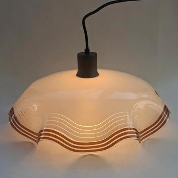 Vintage Italiaanse Glazen Hanglamp beschikbaar voor biedingen