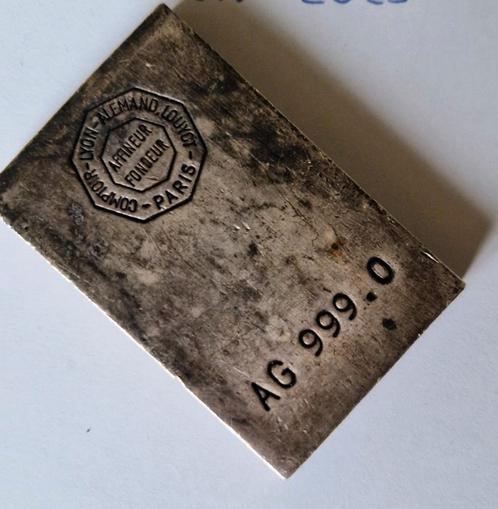 Zeldzame zilverbaar 101g - Lyon-Alemand, Louyot Parijs, Postzegels en Munten, Edelmetalen en Baren, Ophalen of Verzenden