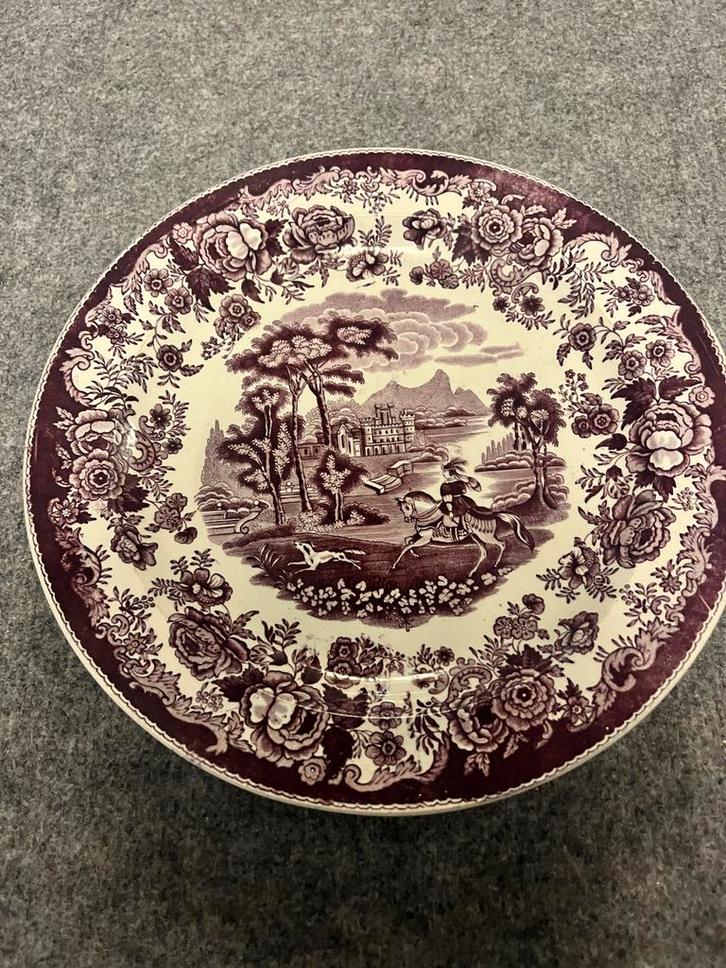 Antiek Petrus Regout Amazone Bord, Antiek en Kunst, Antiek | Schalen, Ophalen of Verzenden