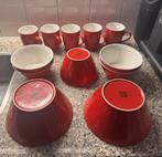 Rood Hema servies Ceramic * kommen * schalen * Bekers, Huis en Inrichting, Keuken | Servies, Ophalen, Keramiek, Zo goed als nieuw