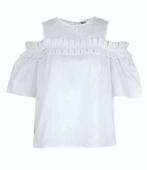🌷Nieuw leuk model katoenen witte blouse van River Woods 42, Nieuw, Maat 42/44 (L), River Woods, Wit