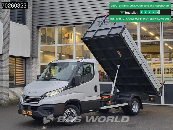 Iveco Daily 35C21 3.0L Automaat 210PK Open Laadbak Dubbelluc, Auto's, Bestelauto's, Bedrijf, Te koop, Airconditioning, Bluetooth