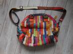 Prachtige leren tas in BOHO IBIZA stijl met patchwork, Overige typen, Ophalen of Verzenden, Zo goed als nieuw