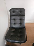 Twee zwarte leren draaifauteuils Havberg Ikea ZGAN, Huis en Inrichting, Fauteuils, Ophalen, Zo goed als nieuw, 75 tot 100 cm, 50 tot 75 cm