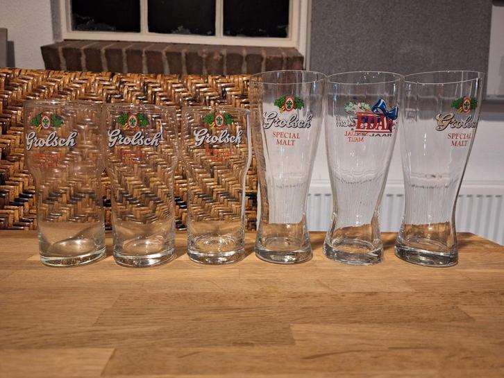 Grolsch glazen, Verzamelen, Biermerken, Gebruikt, Glas of Glazen, Grolsch, Ophalen of Verzenden
