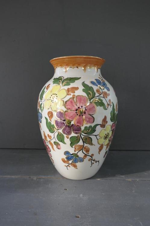 Vintage Oud Delfts E.W.A. vaas Waddinxveen Holland, Antiek en Kunst, Antiek | Vazen, Verzenden