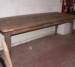 lange tafel 230 x 85 TT7 OUD TEAK robuust landelijk geleefd, Ophalen of Verzenden