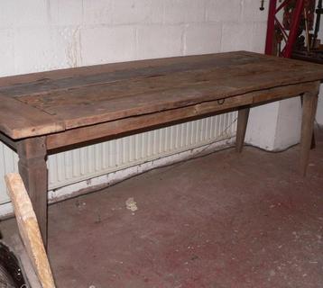 lange tafel 230 x 85 TT7 OUD TEAK robuust landelijk geleefd beschikbaar voor biedingen
