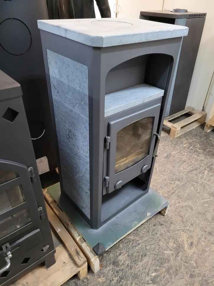Speksteenkachel speksteen 6 kw Nieuw binnenwerk goede staat., Huis en Inrichting, Kachels, Gebruikt, Vrijstaand, Houtkachel, Hout