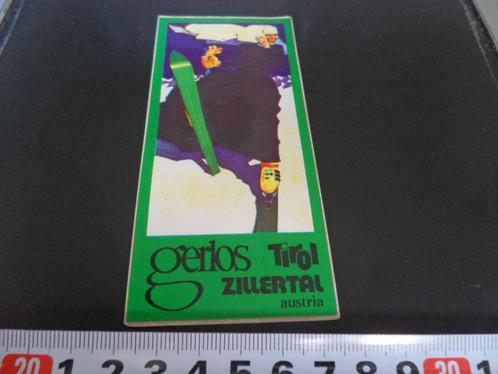 stickers Oostenrijk Gerlos Tirol Zillertal, Verzamelen, Stickers, Zo goed als nieuw, Overige typen, Ophalen