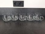 5 Glazen met Oor - Theeglazen / Koffieglazen, Huis en Inrichting, Keuken | Servies, Glas of Glazen, Ophalen of Verzenden, Effen